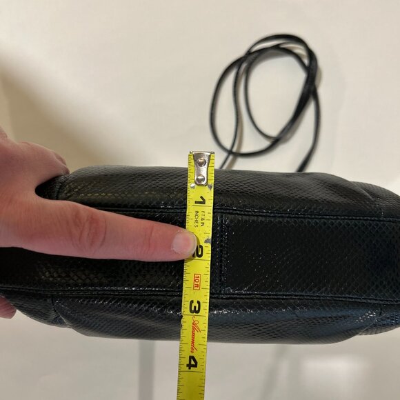 Rare Vintage Judith Leiber Black Leather with Monkey Face Clasp Handbag - Picture 15 of 15